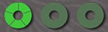 Stamina wheel showing five green chunks