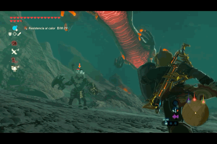 Link facing a Lynel during a raid