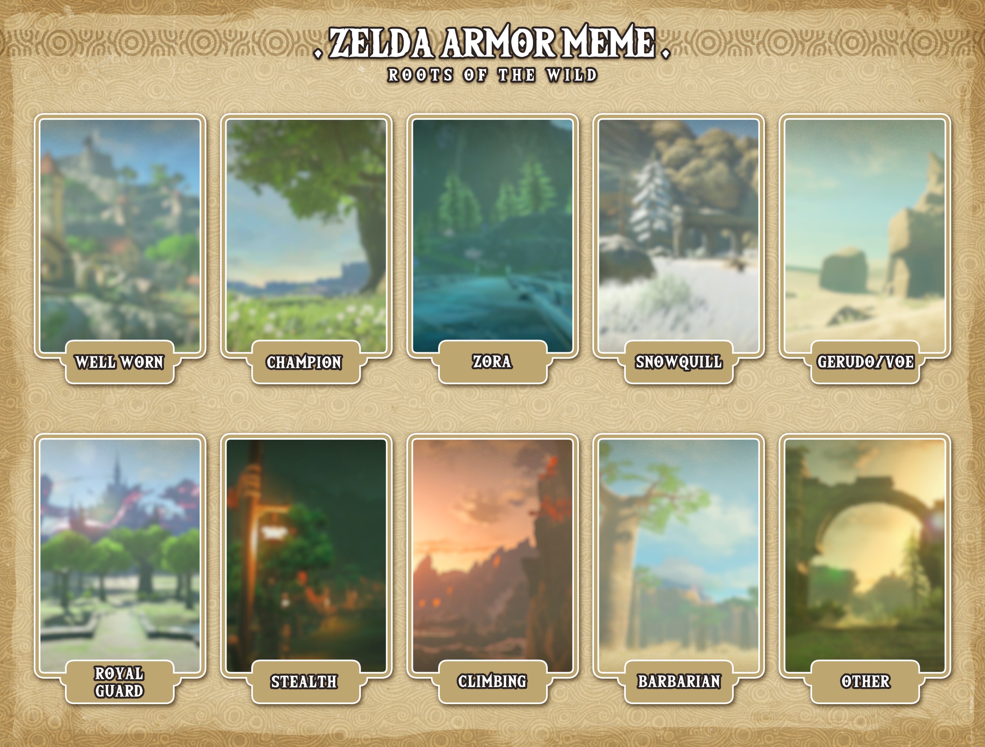 BoTW Armor Meme template preview